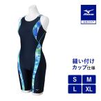 ミズノ公式 Stroke ONE スイムフィットネス用オールインワン ネイビー×ターコイズ レディース