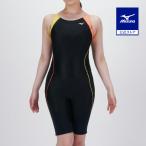 ショッピングswim ミズノ公式 EZ SWIM スイムフィットネス用オールインワン ブラック×オレンジ×イエロー レディース