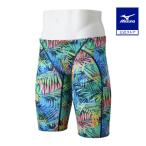  Mizuno официальный ST Graphic/ водоотталкивающий .. для половина леггинсы темно-синий x зеленый мужской 