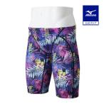  Mizuno официальный ST Graphic/ водоотталкивающий .. для половина леггинсы черный x лиловый мужской 