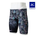  Mizuno официальный .. тренировка для половина леггинсы черный × мульти- мужской 