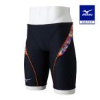  Mizuno официальный .. тренировка для половина леггинсы черный × orange мужской 