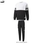 PUMA(プーマ)プーマパワー カラーブロック クルーFL 上下セット(846102/846105)トレーニング ウェア スウェット 長袖 メンズ
