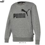[M серый Heather только ]PUMA( Puma )ESS большой Logo Crew тренировочный (846542) спорт тренировка длинный рукав одежда обратная сторона ворсистый ученик начальной школы Junior 