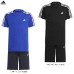 ショッピングアディダス tシャツ ◆メール便対応商品◆adidas（アディダス）トレイン エッセンシャルズ AEROREADY スリーストライプス 上下セット（ECM35）Tシャツ ハーフパンツ ジュニア