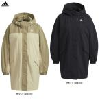 ショッピングベンチコート 【Mサイズのみ】adidas（アディダス）W PRSVE ウーブンコート（V9343）スポーツ ロングコート ベンチコート ジャケット 長袖 撥水 レディース