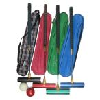 ゲートボールスティックセット 伸縮タイプ 練習ボール・ケース付き45×200ジュラルミンヘッド・丸ゴムグリップ回転式スライド型シャフト