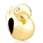 Yahoo! Yahoo!ショッピング(ヤフー ショッピング)チャーム ブレスレット バングル用 CharmSStory チャームズストーリー Yellow Duck Animal Charms Bead For Bracelets