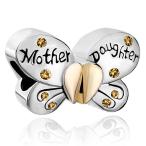 チャーム ブレスレット バングル用 LovelyJewelry ラブリージュエリー  Christmas Gifts New Sale Cheap Mom Mother Daughter Butterfly Birthstone Charm Beads
