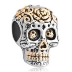 チャーム ブレスレット バングル用 LovelyJewelry ラブリージュエリー  925 Sterling Silver Skull Charm Dia De Los Muertos Sale Cheap Beads Fit Pandora Jew