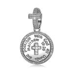 チャーム ブレスレット バングル用 Nina Queen スタイル ニーナ クイーン デザイン NINAQUEEN 925 Sterling Silver Charm With God All Things Are Possible Cro