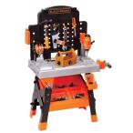 おもちゃ ワークベンチ Decker Power Tool Workshop - Play Toy Workbench for Kids with Drill, Miter Saw and Working Flashlight - Build Your Own Tool Box