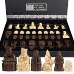 チェスセット  The Isle of Lewis Chessmen - Regency Chess Official Lewis Chess Set - 4 Queen Edition