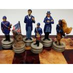 チェスセット  US Generals Civil War Set of Chess Men Pieces Hand Painted - NO BOARD