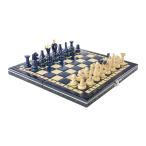 チェスセット  Wooden Chess Set Paris Blueberry Wooden International Board Vintage Carved Pieces - 14"
