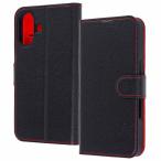 iPhone 17 / 手帳型レザーケース シンプル マグネット / ブラック/レッド