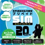携帯電話が契約できなくてお困りの方 短期在留の外国籍の方向け 20GB 音声通話対応 プリペイドSIM エントリーパッケージ 継続利用可能 NTTドコモ回線 SIMカード