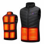 【送料無料】RAVAcoco 電熱ベスト 電気ベスト ヒーターベスト [MJ06-XL ブラック XLサイズ]