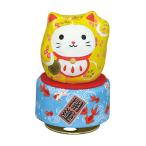 [ бесплатная доставка ] счастливый случай daruma кошка музыкальная шкатулка YA573B kai undaruma кошка желтый желтый цвет подарок праздник . сообщение смешанные товары 