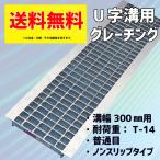 グレーチング 300mm 溝幅 U字溝 普通目 適用荷重 T-14 2等橋相当 ノンスリップ GU44-30