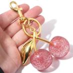 1pc ファッションチェリーチャームアクセサリー女性のバッグキーホルダーペンダントピンクチェリー装飾品個別化バッグ装飾キーホルダー