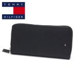 トミーヒルフィガー 長財布 メンズ TOMMY HILFIGER Wallet ラウンドファスナー ブラック 31TL13X015 001 ギフトラッピング無料