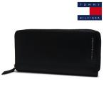 トミーヒルフィガー 長財布 メンズ TOMMY HILFIGER Wallet ラウンドファスナー ブラック 31TL13X025 001 ギフトラッピング無料