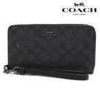 コーチ 長財布 レディース COACH Wallet ラウンドファスナー チャコール×ブラック CW778 QBMI5 ギフトラッピング無料