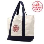 トレーダージョーズ トートバッグ メンズ レディース TRADER JOE'S エコバッグ アイボリー ネイビー ショッピングバッグ トレジョ キャンバス