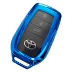 アルファード キーケース トヨタ キーカバー プリウス 60 ハリアー 80 クラウン 35 36 37 ヴェルファイア 30 40 RAV4 ランクル 250 300 ブルー