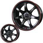 18インチ 5穴 114.3/100 7.5J/8.5J/9.5J クロススピード CR7 グロスガンメタ+レッドライン ホイール単品 4本セット
