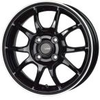 ホイール4本セット G.Speed P-06 メタリックブラック+リムポリッシュ 15インチ 6J+45 4H-100