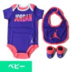 ジョーダン Jordan JORDAN 3ピースセット ロンパース ベビー服 パープル/インフラレッド23