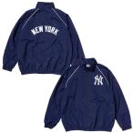 MLB ヤンキース ジャケット Standard Logo フルジップ ナイロン Jacket Fanatics スタジャン ネイビー
