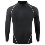 [Muxuryee] спорт внутренний Kids с высоким воротником длинный рукав компрессионная одежда нижняя рубашка тренировка одежда нижний одежда бег одежда 