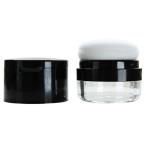 クリアポンポンジャー[18ml]／1個 メール便200円 詰め替え容器 アトマイザー 手作り コスメ チーク ファンデーション 化粧品 透明