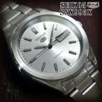 セイコー5 海外モデル 逆輸入 SEIKO5 腕時計 メンズ シルバー文字盤 ステンレスベルト SNX993K サイズ調整無料