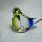 Multi Glass maru Tigra s bird glasswork ornament gala screen blue blue green lovely 