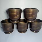 【銅製 飾り火鉢 5点セット】金閣寺