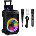  беспроводной микрофон комплект динамиков Bluetooth5.3 соответствует 40W большой мощность 500Wpi-k энергия портативный караоке комплект громкоговоритель Mike 2 шт имеется низкий звук усиленный функция TWS соответствует 