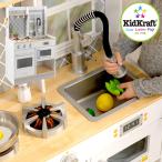 音が鳴る ライト機能付き ままごとキッチン 木製 おもちゃ ままごとセット ごっこ遊び KidKraft バーナー付きプレイキッチン CEマーク付き