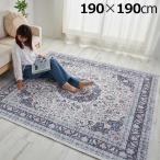 ホットカーペット 床暖房対応 ラグ 洗える ラグマット 190x190cm カーペット 正方形 2畳 絨毯 おしゃれ すべり止め リビング オールシーズン キュペル 2色対応