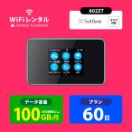レンタルwifi 60日 ポケットwifi レンタル 2ヶ月 wi-fiレンタル ポケットワイファイ wifi レンタル モバイルルーター softbank 100GB 802ZT