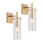 KRASTY Set of 2 Gold Wall sconces, Modern Metal Sconces Wall Lighting with  並行輸入品