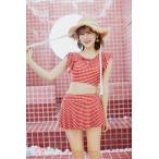 水着 レディース スカート水着 2点セット 体型カバー 水着 ドット水着 スイムウエア ビーチウェア 水泳 小胸 水着 可愛い 水着