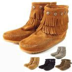 Minnetonka ミネトンカモカシン ブーツ 定番 Boots Moccasin Minetonka サイドジップ ダブルフリンジ モカシン