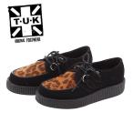 Yahoo! Yahoo!ショッピング(ヤフー ショッピング)t.u.k ラバーソール TUK 通販 メンズ レディース 厚底 V9301 Black Faux Suede & Leopard Creeper 豹柄 ヒョウ柄 レオパード パンク ファッション モッズ