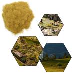 人工芝生パウダー モデル草 5mm 枯黄 50g グラス模型 建物モデル 装飾 風景 箱庭 鉄道模型 ジオラマ DIY CFA6WY-1JP