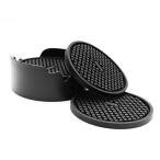  силикон Coaster комплект 6 шт. комплект ( держатель имеется )- предотвращение скольжения,. вода, изоляция. Coaster, легко ... cup коврик, модный ( чёрный )