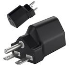 EvKasoku 200V 3P источник питания переходник,100V-200V штекер адаптор 15A 250V переходник,200V соответствует оборудование соглашение ( чёрный,1 шт )